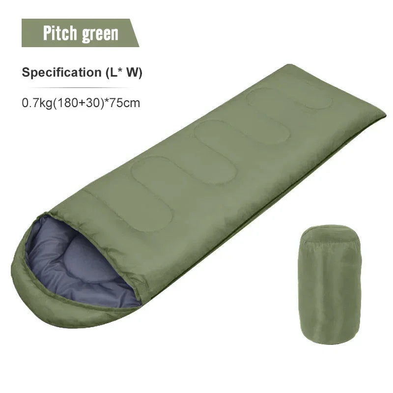 PACOONE Camping Sleeping Bag Lightweight 4 Season Warm Envelope Backpacking Outdoor Cotton Winter Sleeping Bag